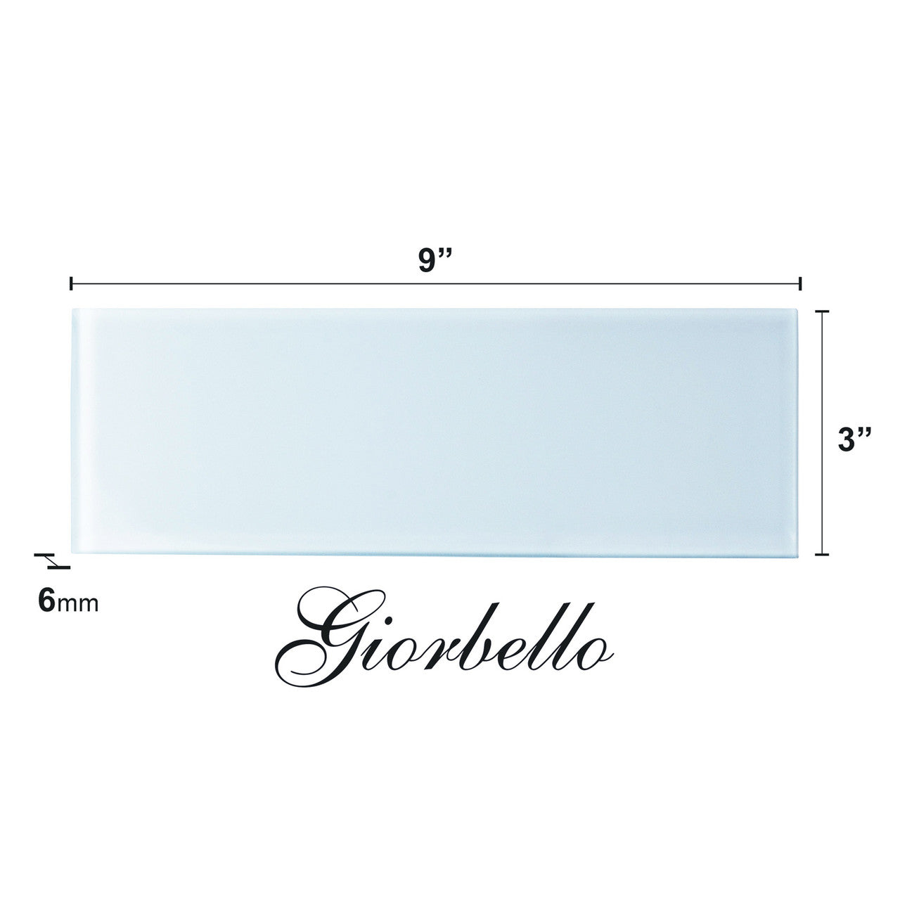 Contemporary Morning Sky Blue Glass Subway Tile for Accent Walls