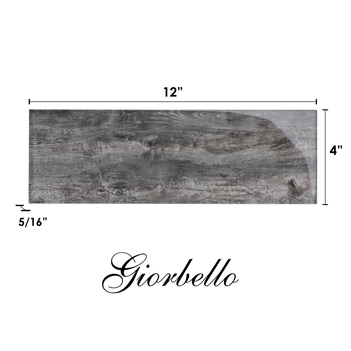 Contemporary Platinum Oak Glass Subway Tile for Accent Walls