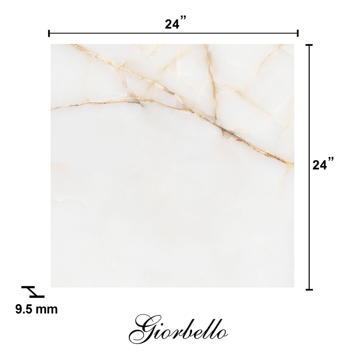 24"x 24" Spanish Oriva Onyx Marble Look Porcelain Floor and Wall Tile