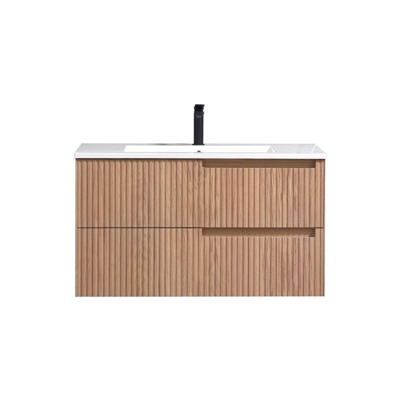 Modern Oakwood Wall-Mount Vanity – Fiore Collection