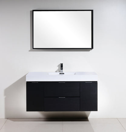 Black Floating Sink Vanity for Contemporary Bathrooms