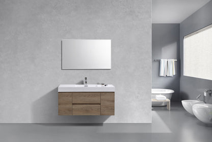 Bliss Floating Bathroom Vanity in Butternut Wood Finish