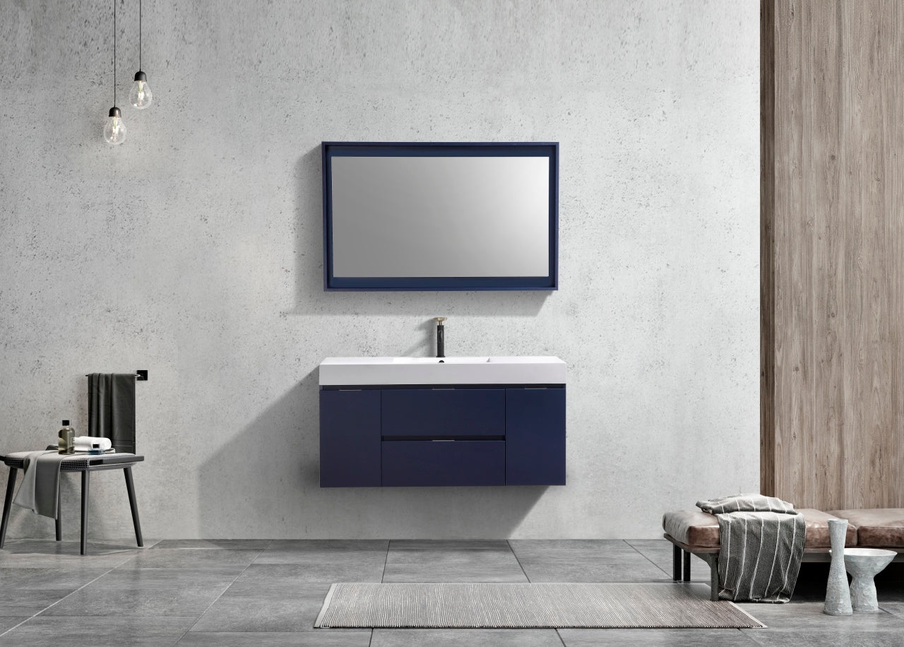 Bliss Floating Bathroom Vanity in Stunning Blue Finish