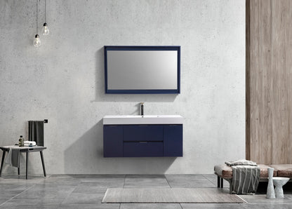 Bliss Floating Bathroom Vanity in Stunning Blue Finish