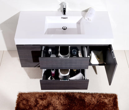 Bliss Floating Sink Vanity in Gray Oak
