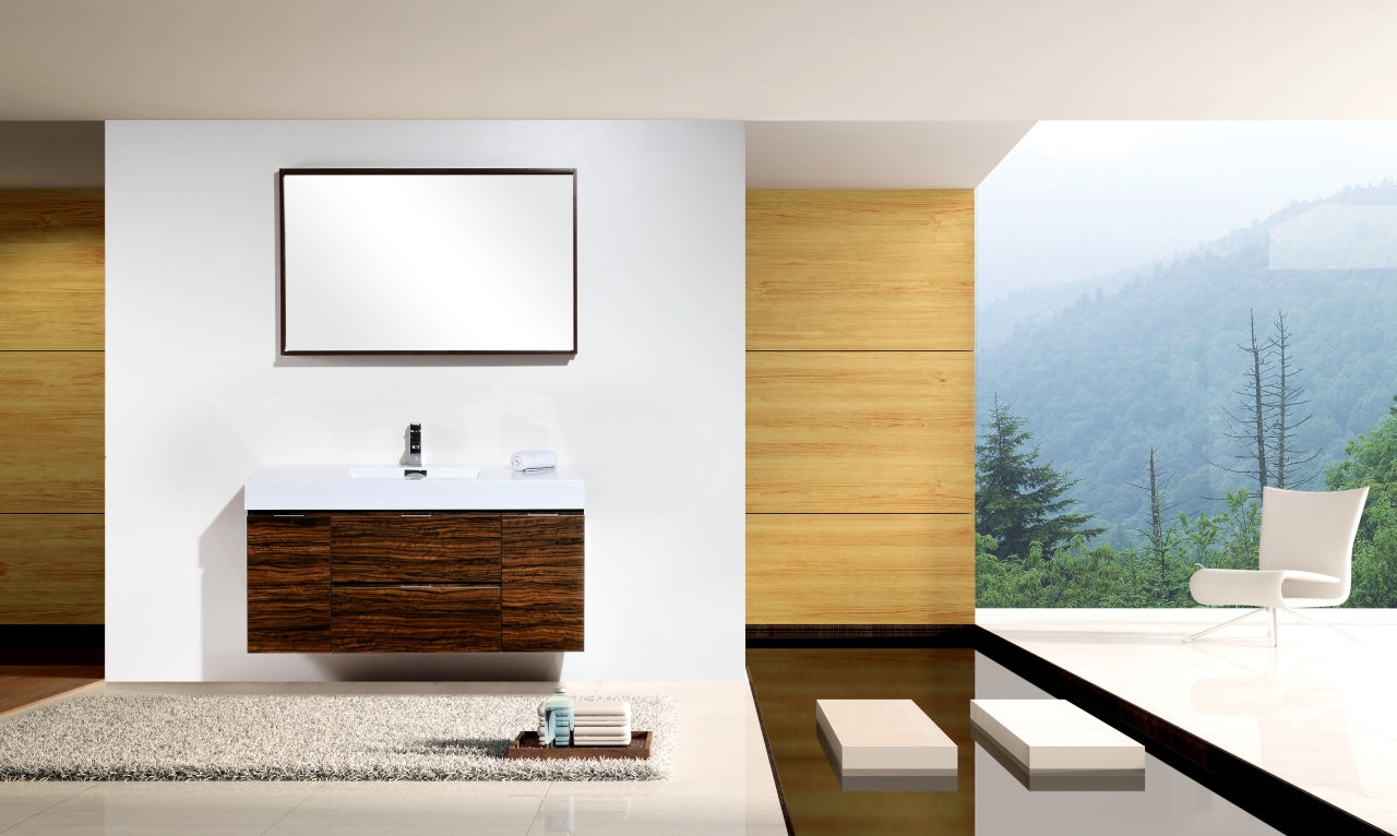 Bliss Floating Vanity in Elegant Walnut