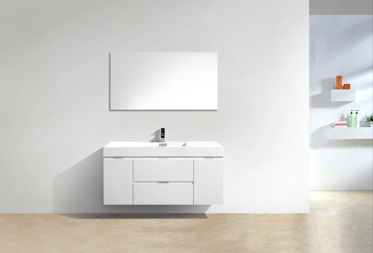 Bliss Wall Mount Vanity in Glossy White