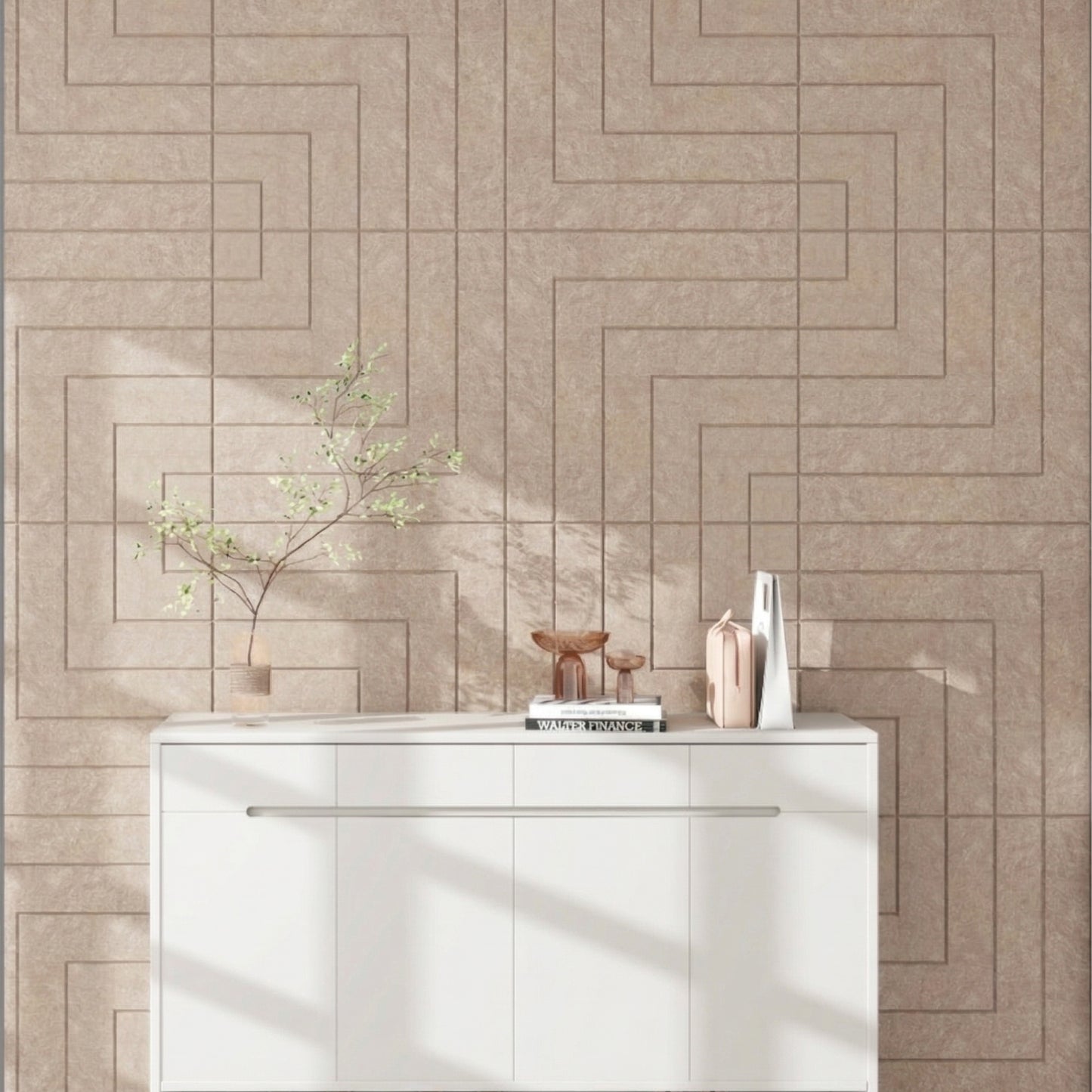 24” x 24” PET 3D Acoustic Felt Wall Panel (8 PCS, 30.9 Sq. Ft./Case)