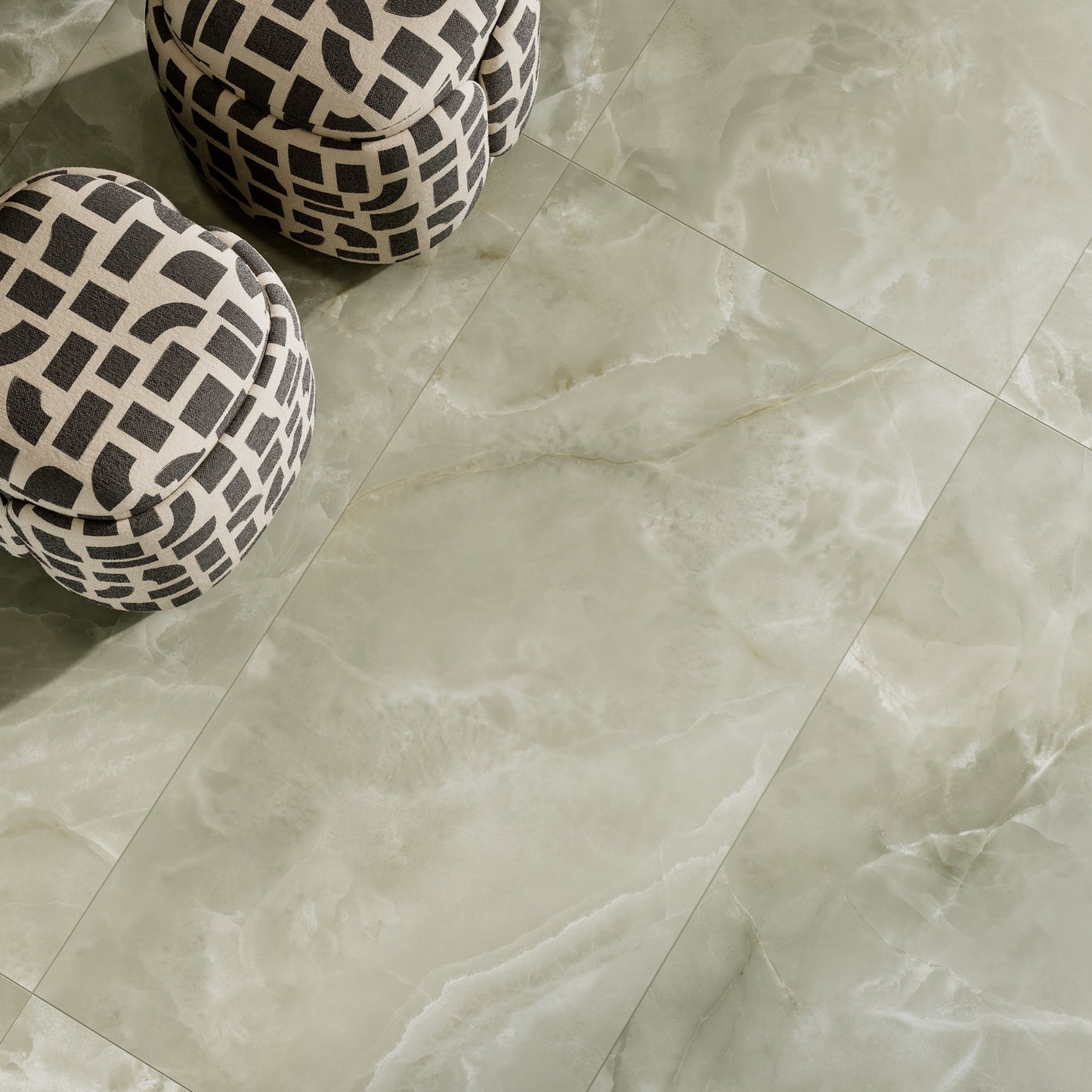 24" x 48" Italian Onyx Matte Marble Look Porcelain Floor and Wall Tile