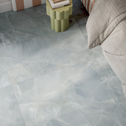 24" x 48" Italian Onyx Matte Marble Look Porcelain Floor and Wall Tile
