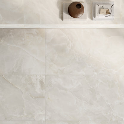 24" x 48" Italian Onyx Matte Marble Look Porcelain Floor and Wall Tile