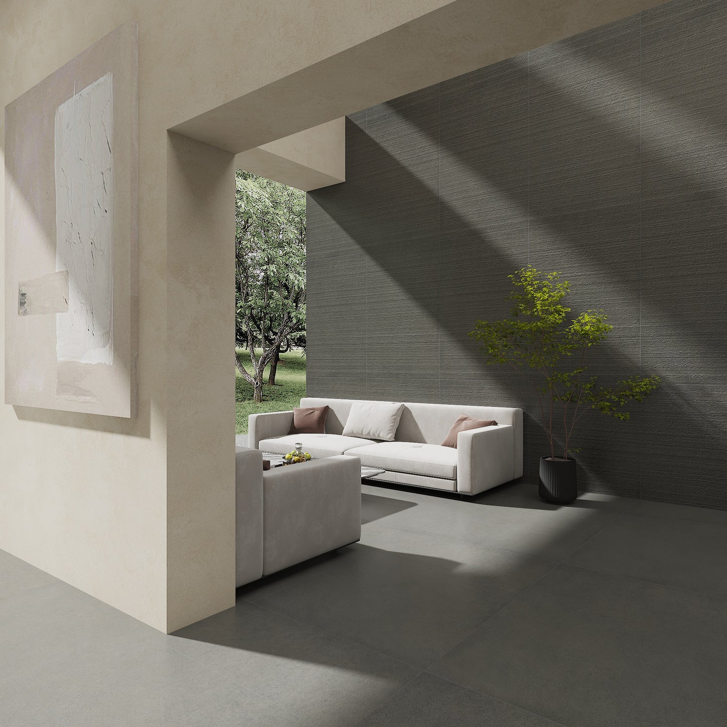 24" x 48" American Urban Concrete Look Matte Porcelain Floor and Wall Tile