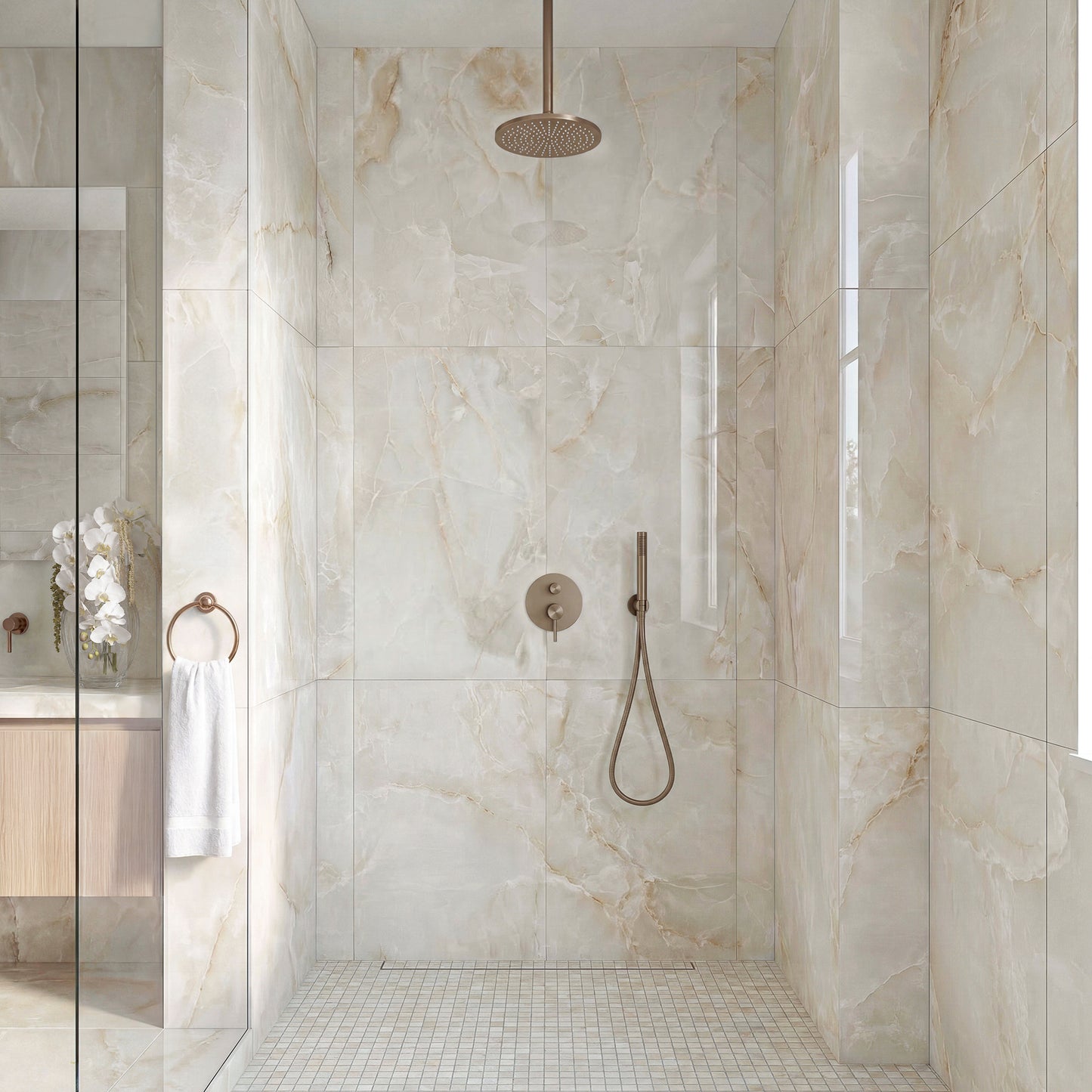 24" x 48" American Onyx Marble Look Porcelain Floor and Wall Tile