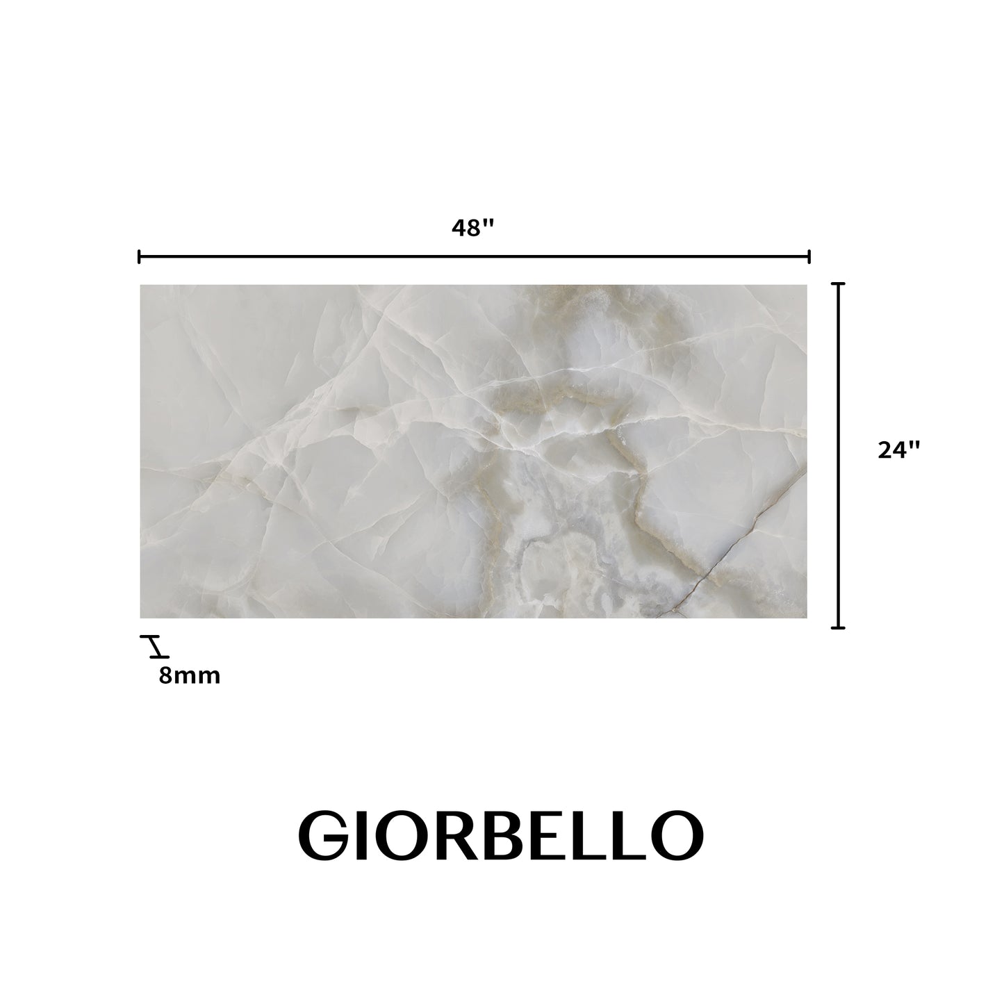 24" x 48" American Onyx Marble Look Porcelain Floor and Wall Tile