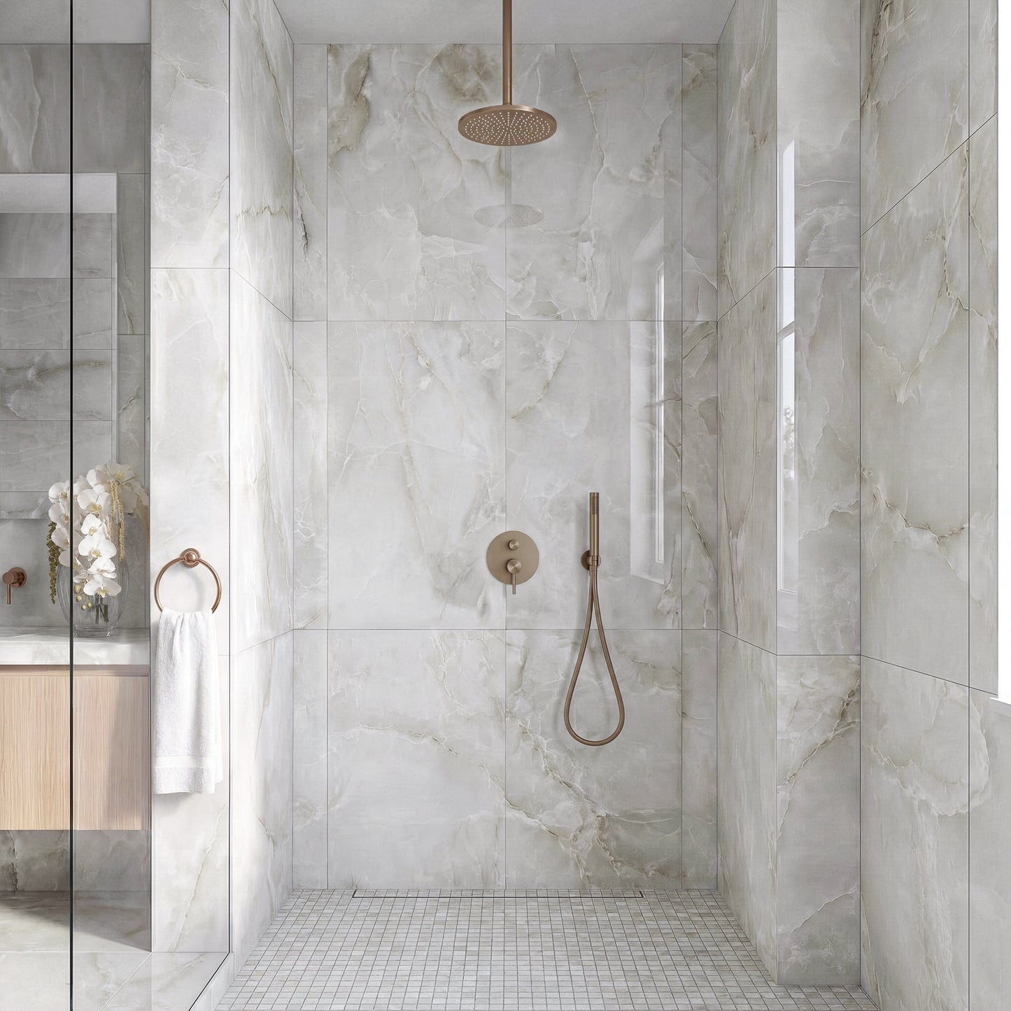 24" x 48" American Onyx Marble Look Porcelain Floor and Wall Tile