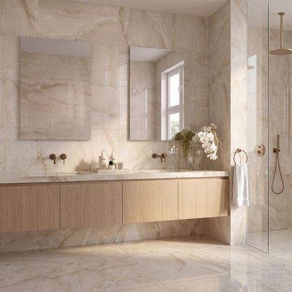 24" x 48" American Onyx Marble Look Porcelain Floor and Wall Tile