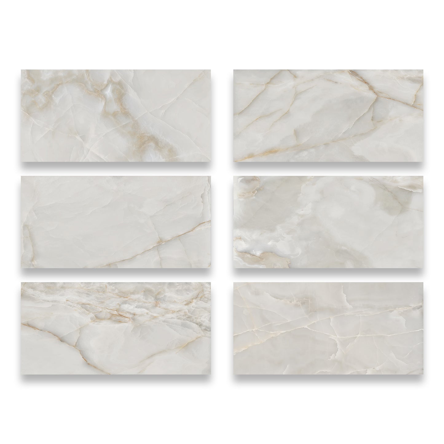 24" x 48" American Onyx Marble Look Matte Porcelain Floor and Wall Tile