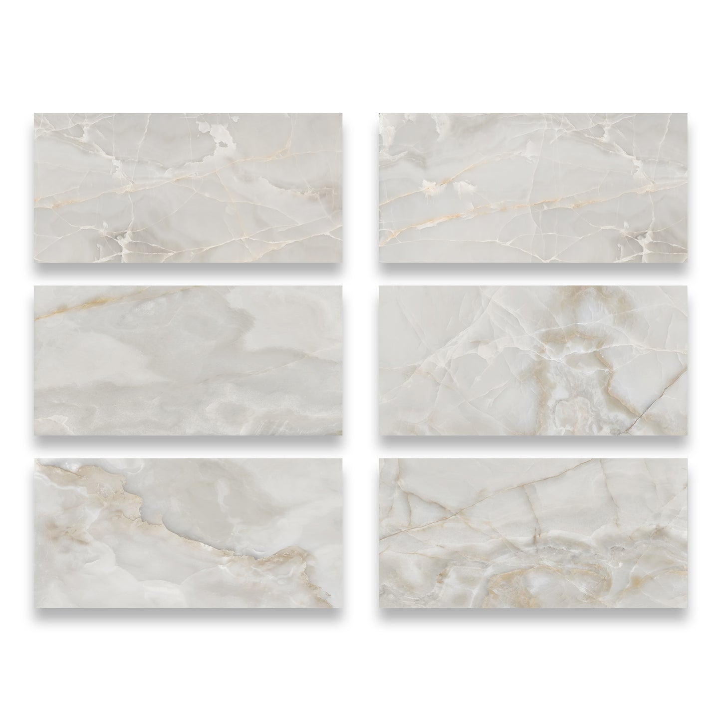 24" x 48" American Onyx Marble Look Matte Porcelain Floor and Wall Tile