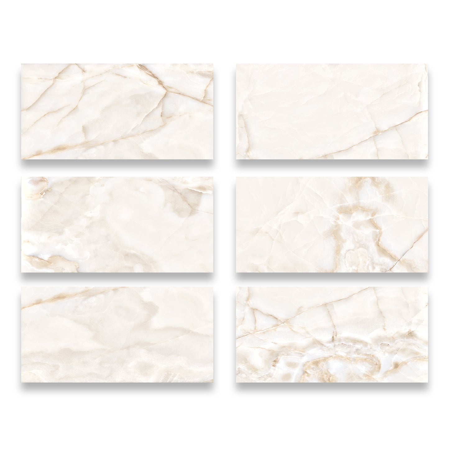 24" x 48" American Onyx Marble Look Matte Porcelain Floor and Wall Tile