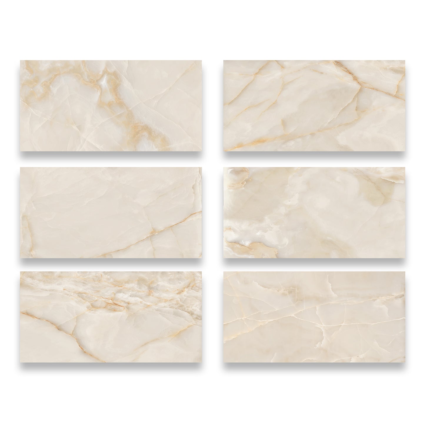 24" x 48" American Onyx Marble Look Matte Porcelain Floor and Wall Tile