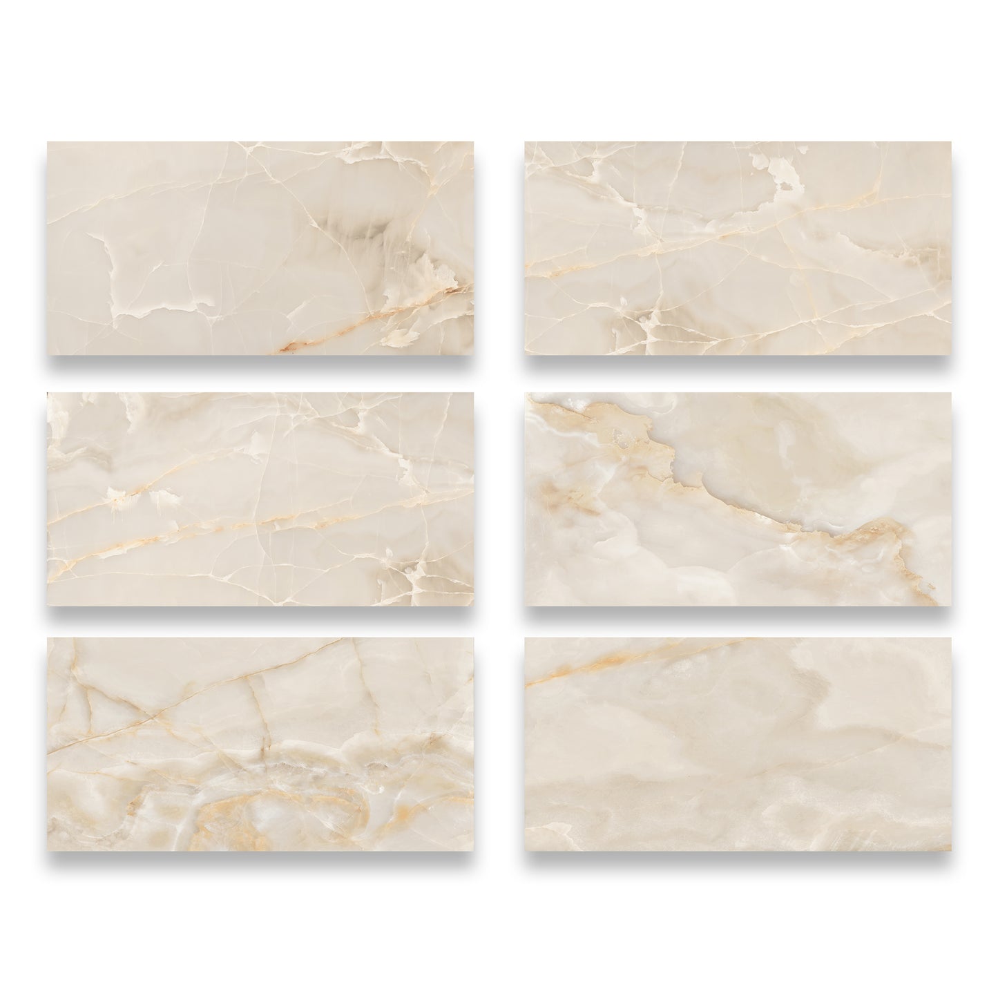 24" x 48" American Onyx Marble Look Matte Porcelain Floor and Wall Tile