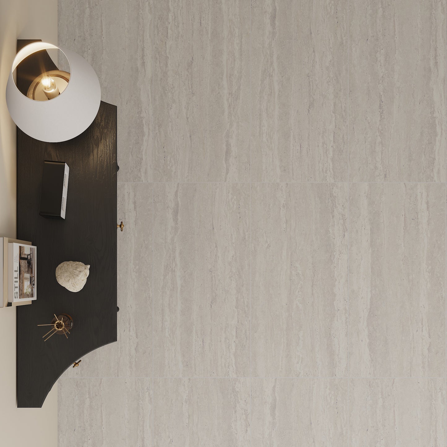 24" x 48" American Travertine Matte Porcelain Floor and Wall Tile