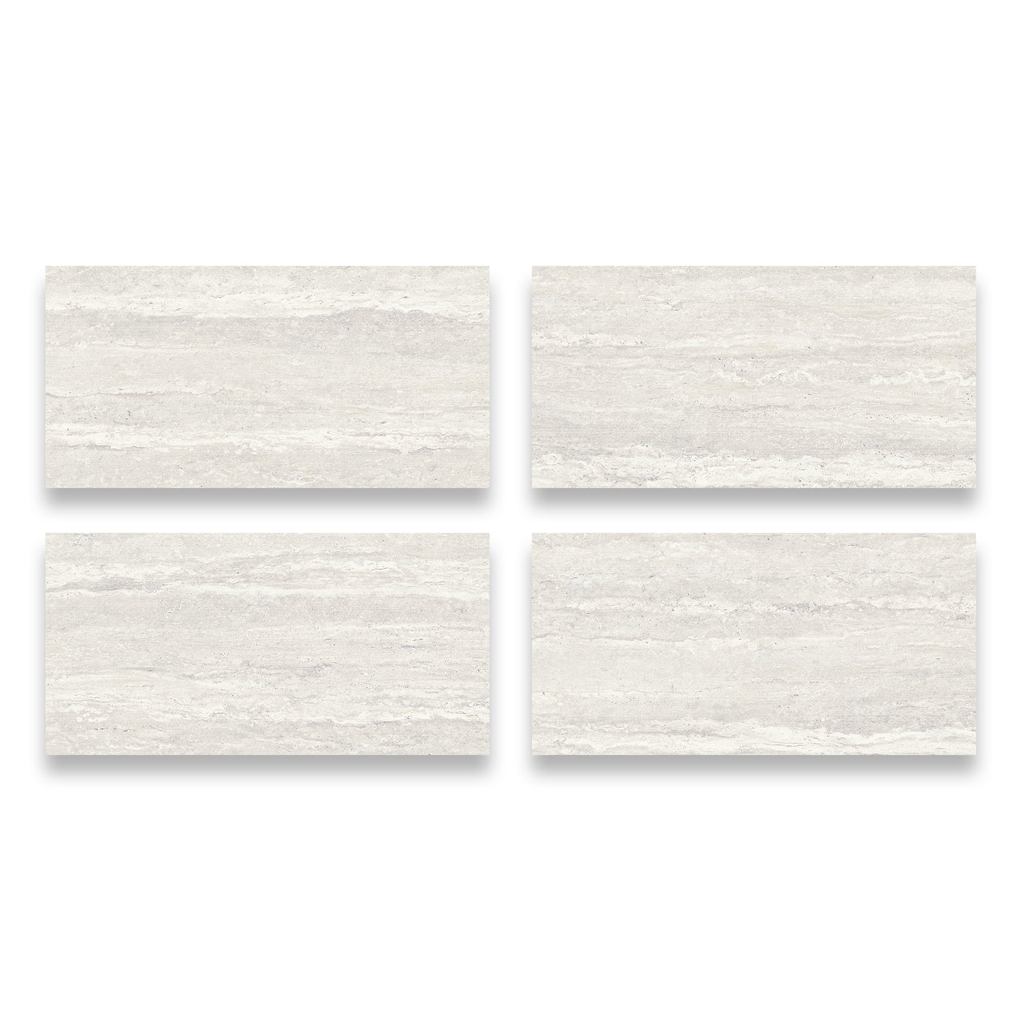 24" x 48" American Travertine Chiseled Porcelain Wall Tile
