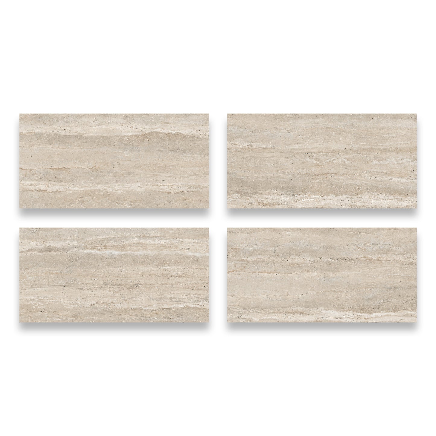24" x 48" American Travertine Matte Porcelain Floor and Wall Tile