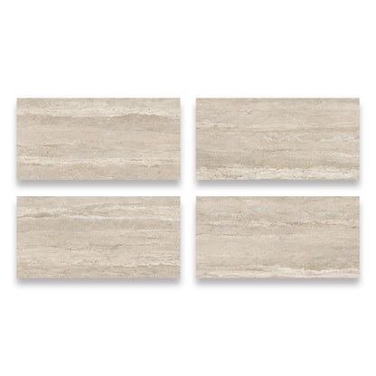 24" x 48" American Travertine Matte Porcelain Floor and Wall Tile