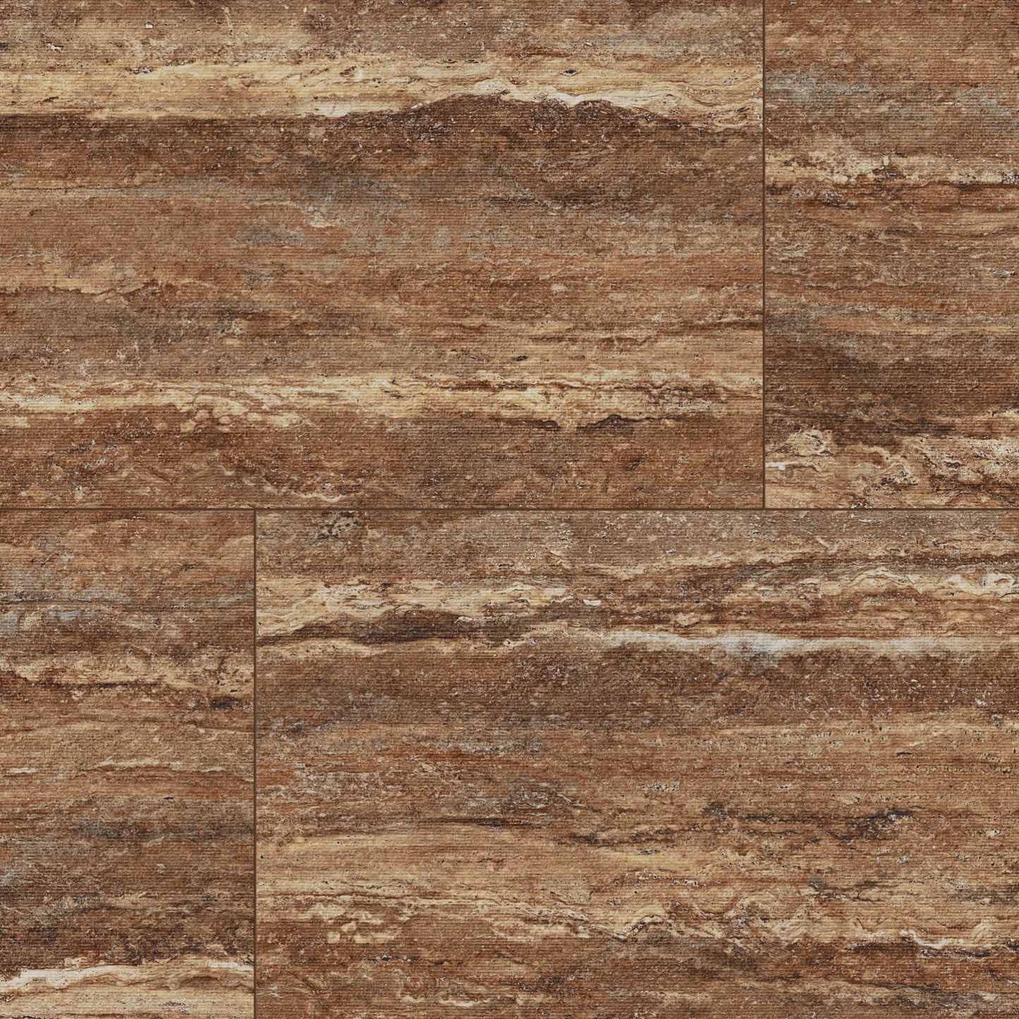 24" x 48" American Travertine Chiseled Porcelain Wall Tile