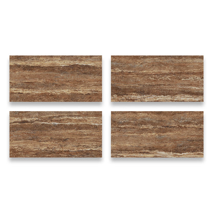 24" x 48" American Travertine Chiseled Porcelain Wall Tile