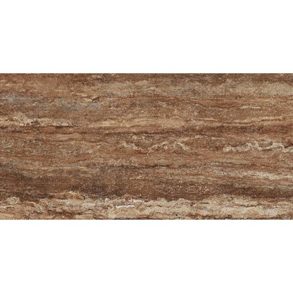 24" x 48" American Travertine Chiseled Porcelain Wall Tile