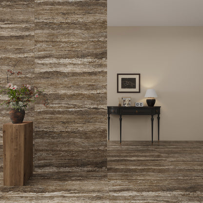 24" x 48" American Travertine Matte Porcelain Floor and Wall Tile