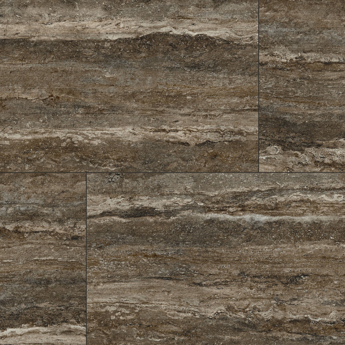 24" x 48" American Travertine Chiseled Porcelain Wall Tile