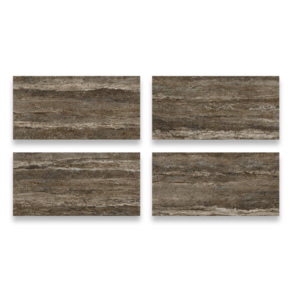 24" x 48" American Travertine Chiseled Porcelain Wall Tile
