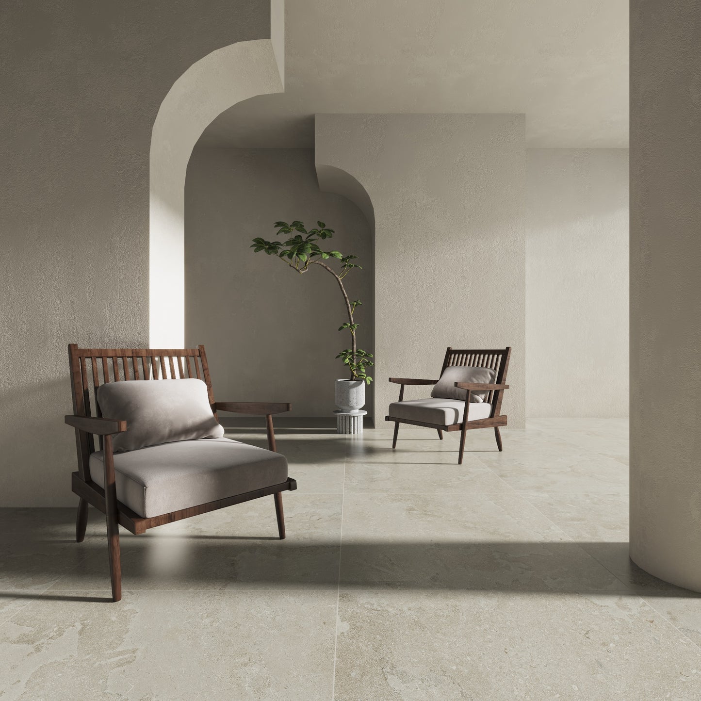 48" x 48" American EcoStone Matte Porcelain Floor and Wall Tile