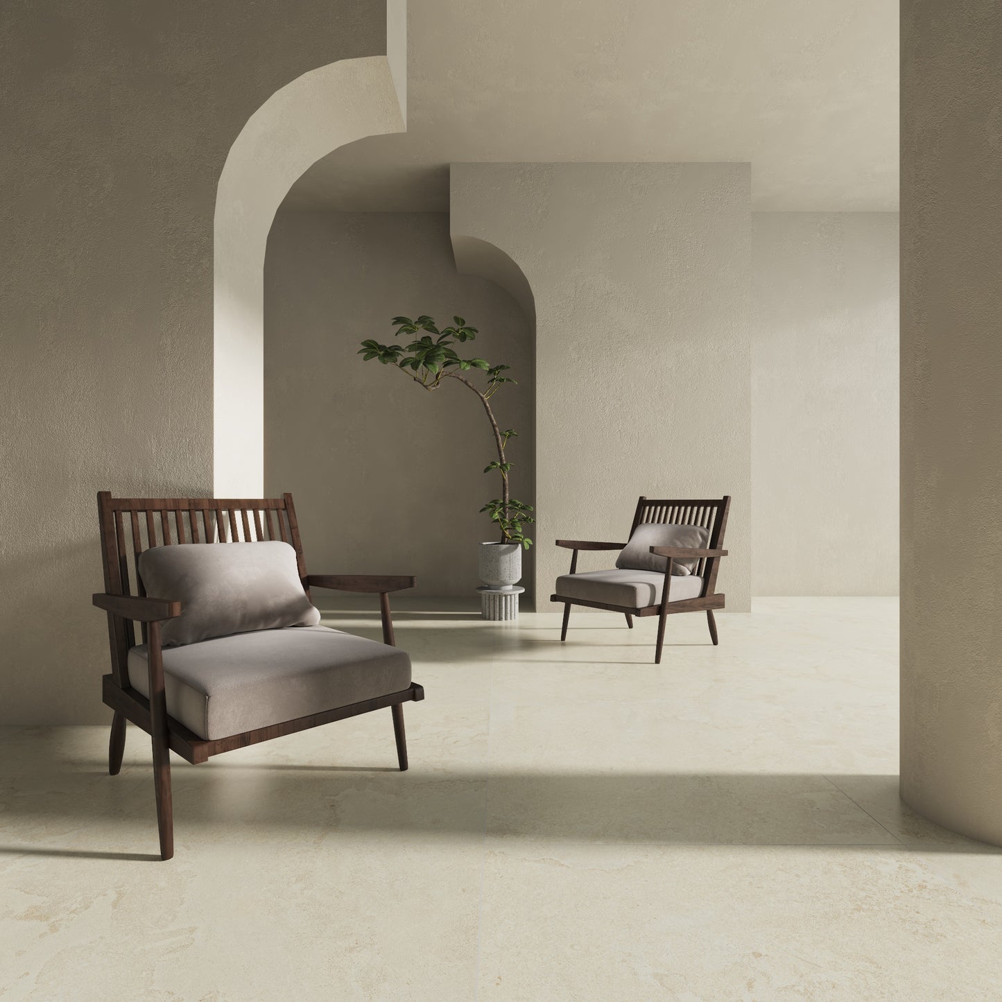 48" x 48" American EcoStone Matte Porcelain Floor and Wall Tile