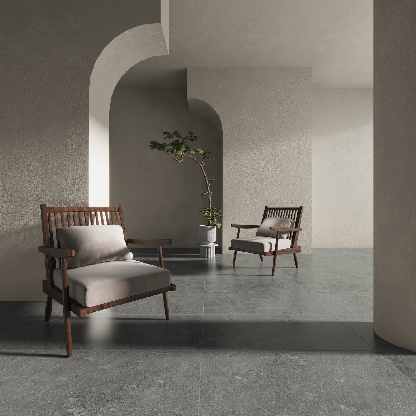 24" x 48" American EcoStone Matte Porcelain Floor and Wall Tile