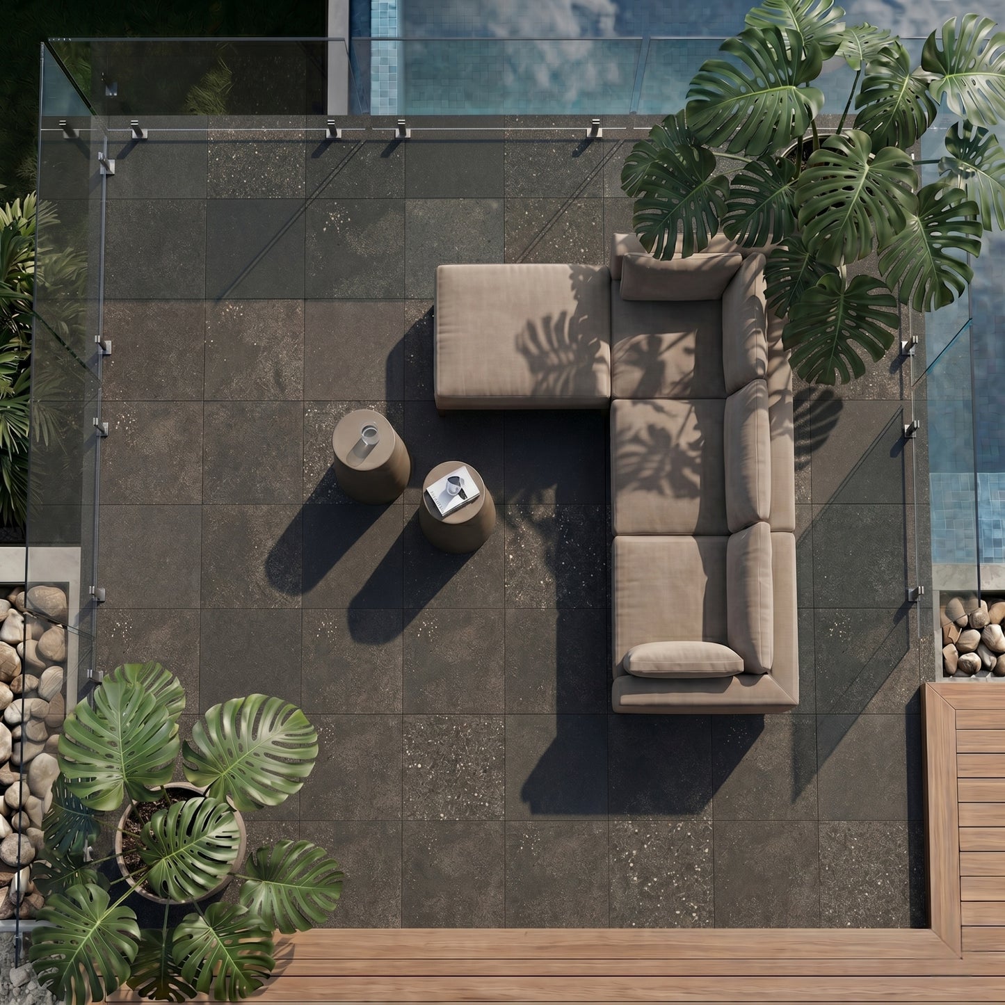 24" x 24" x 2CM American Area Grip Porcelain Outdoor Floor Paver Tile