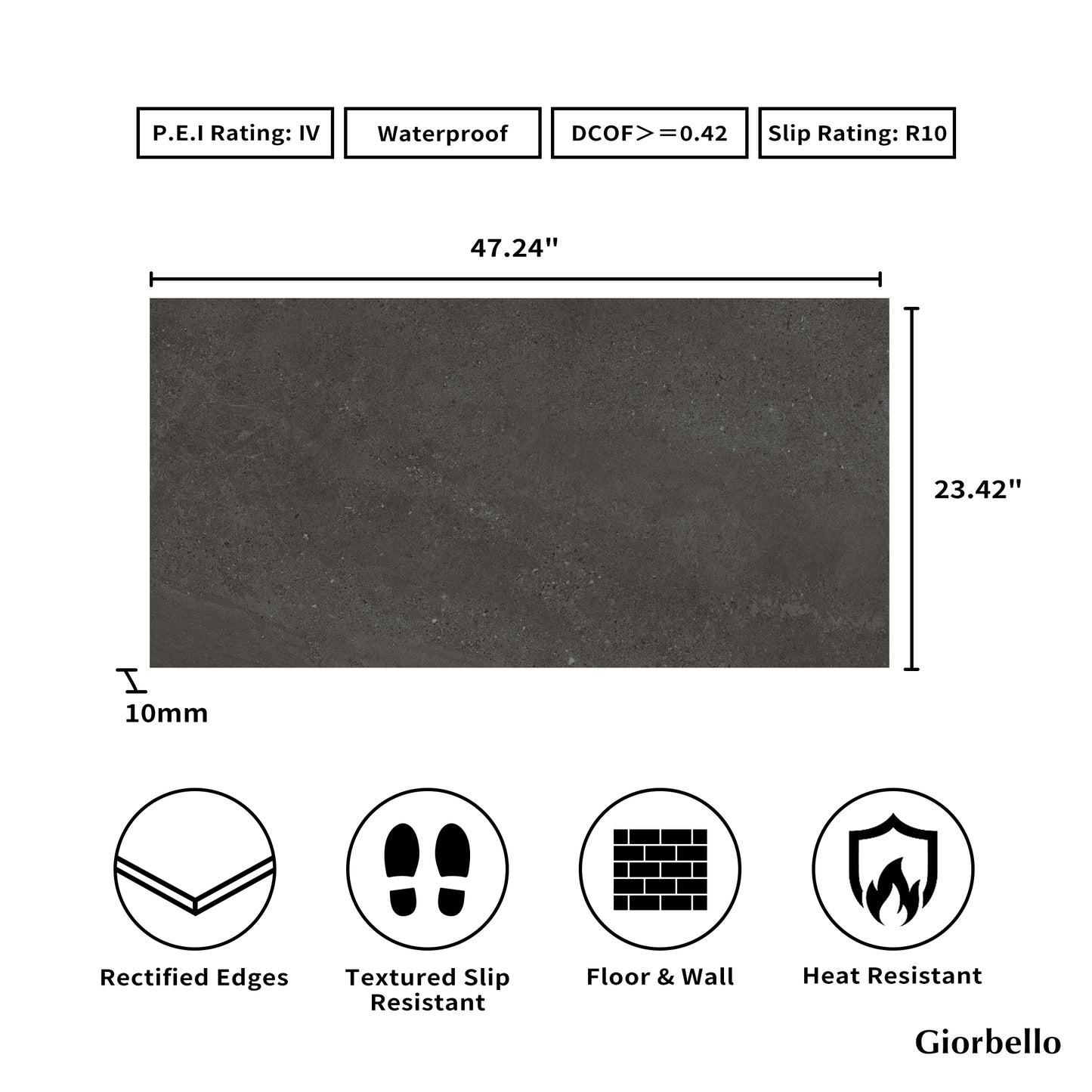 24" x 48" American Elara Matte Porcelain Floor and Wall Tile