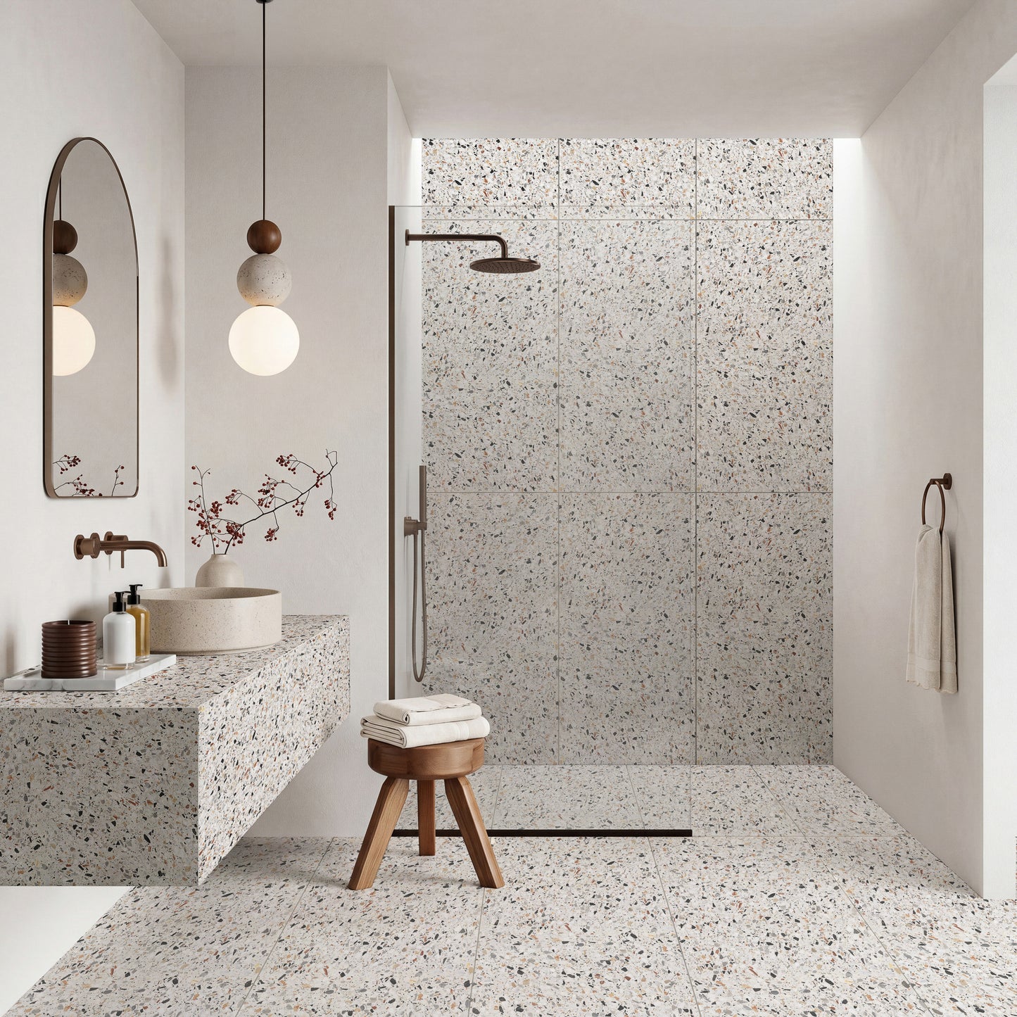 24" x 48" Terrazzo Americana Matte Porcelain Floor and Wall Tile