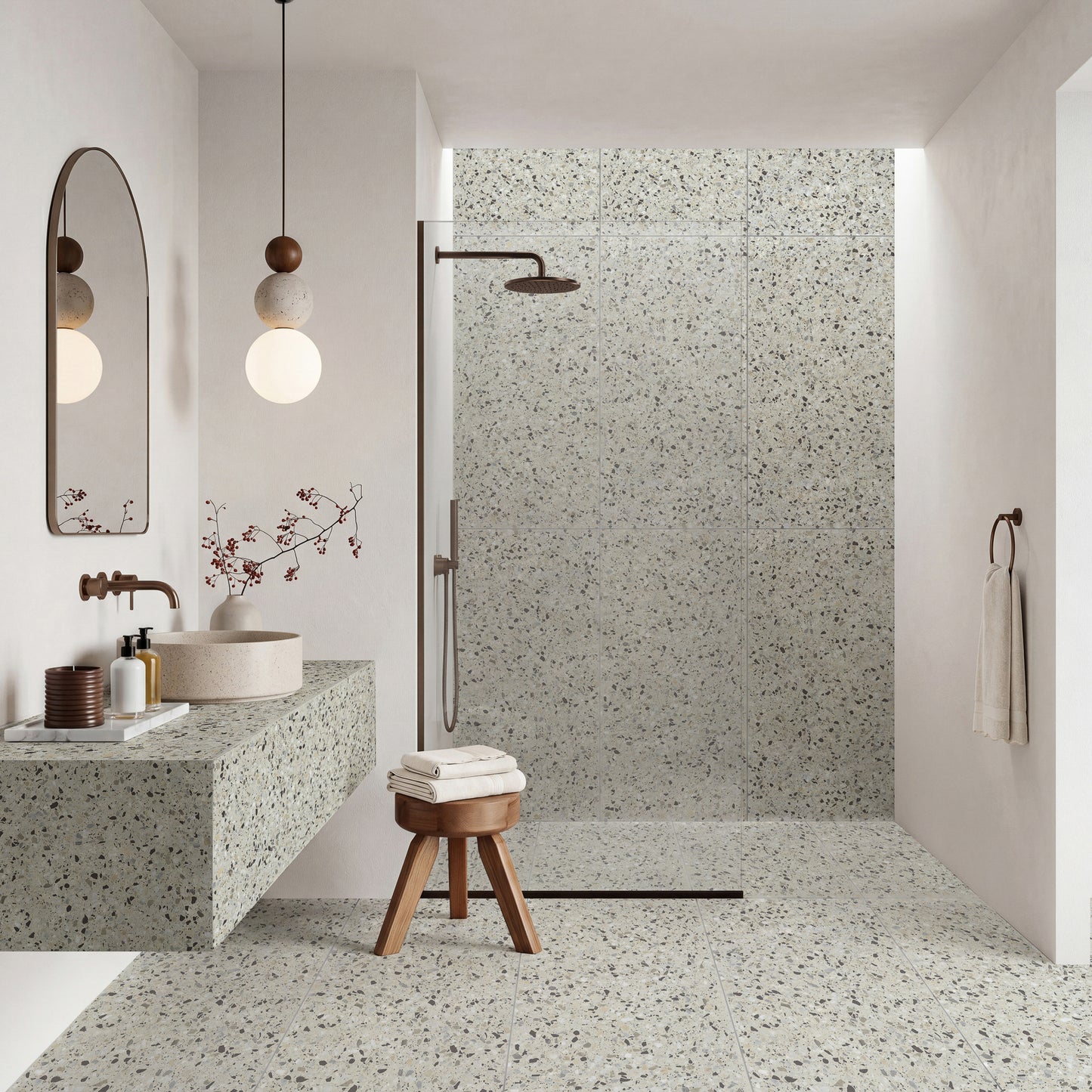 24" x 48" Terrazzo Americana Matte Porcelain Floor and Wall Tile