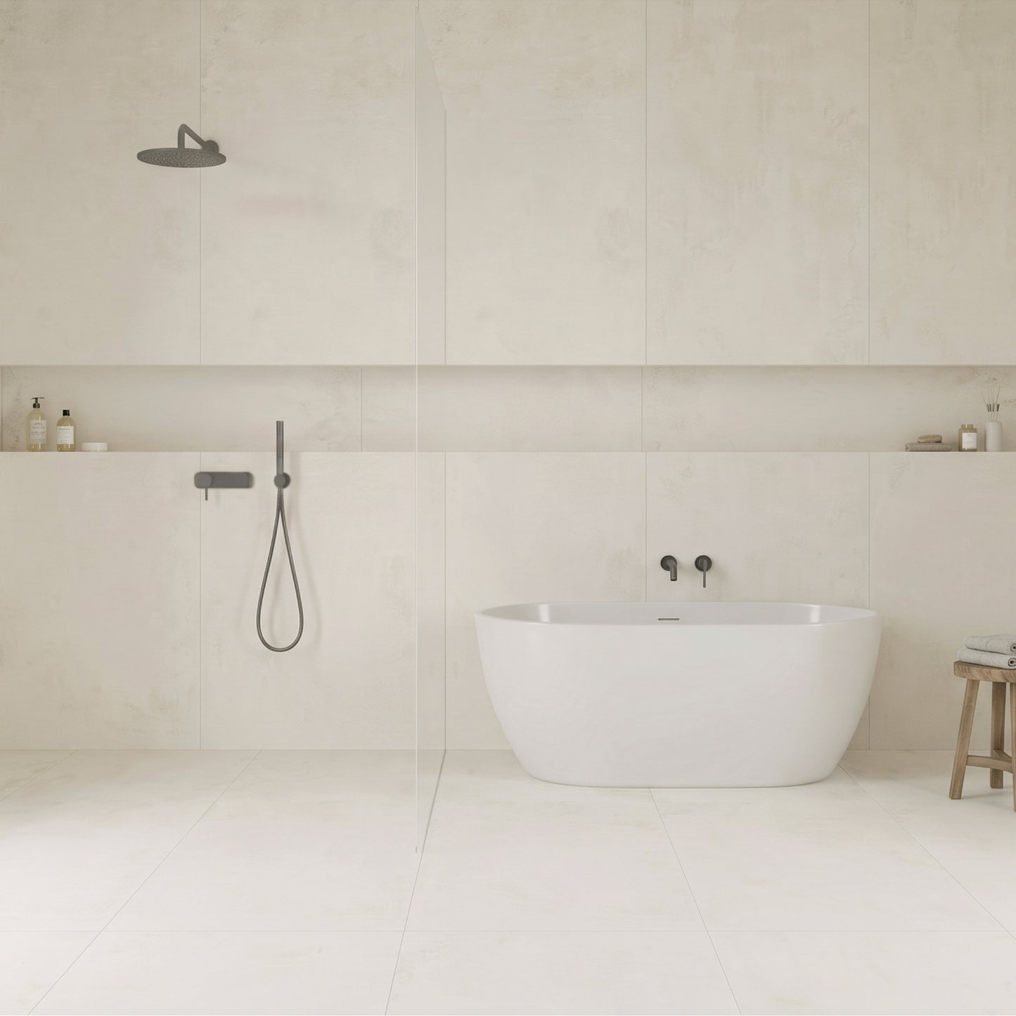 24" x 48" American Theory Matte Concrete Look Porcelain Floor and Wall Tile