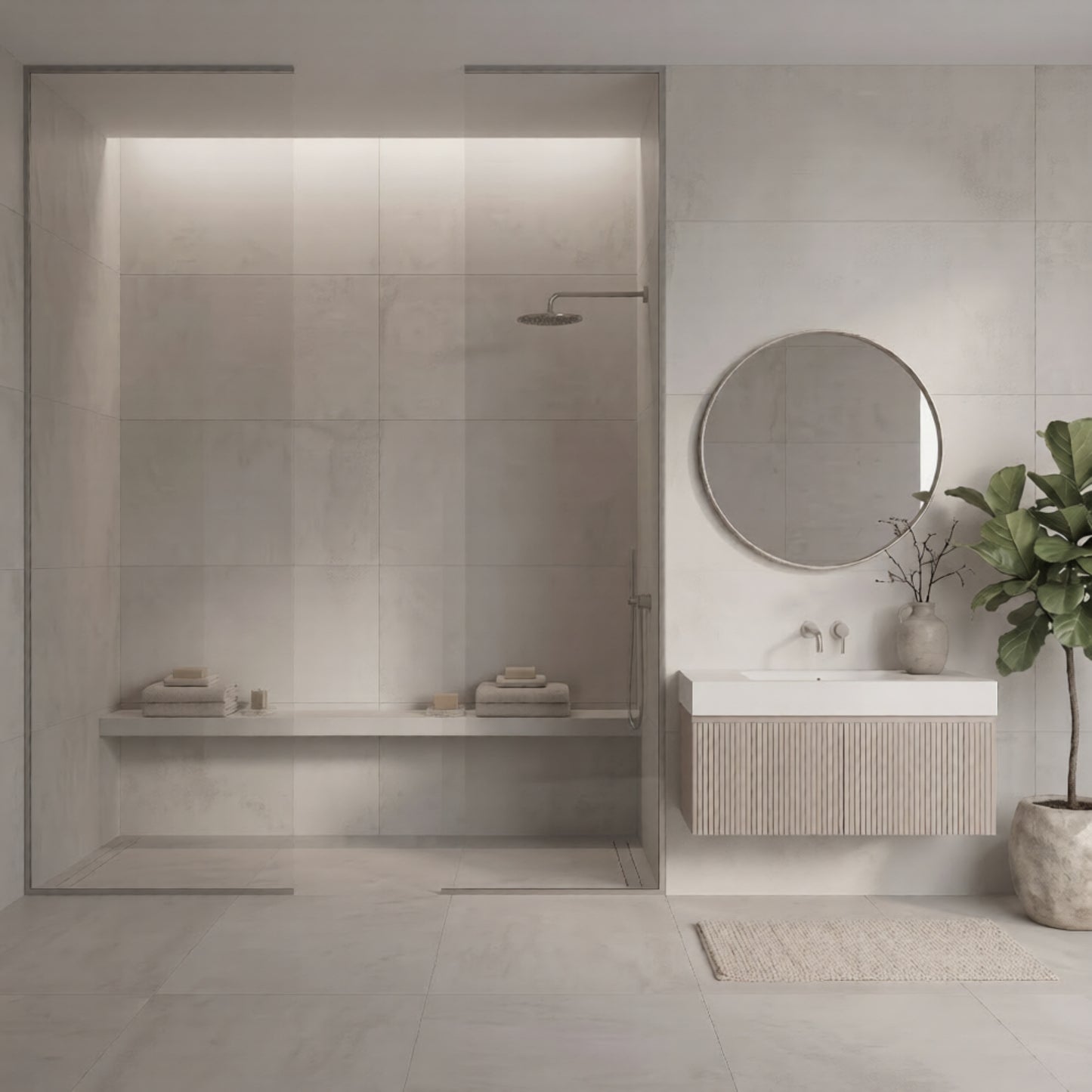 24" x 48" American Theory Matte Concrete Look Porcelain Floor and Wall Tile
