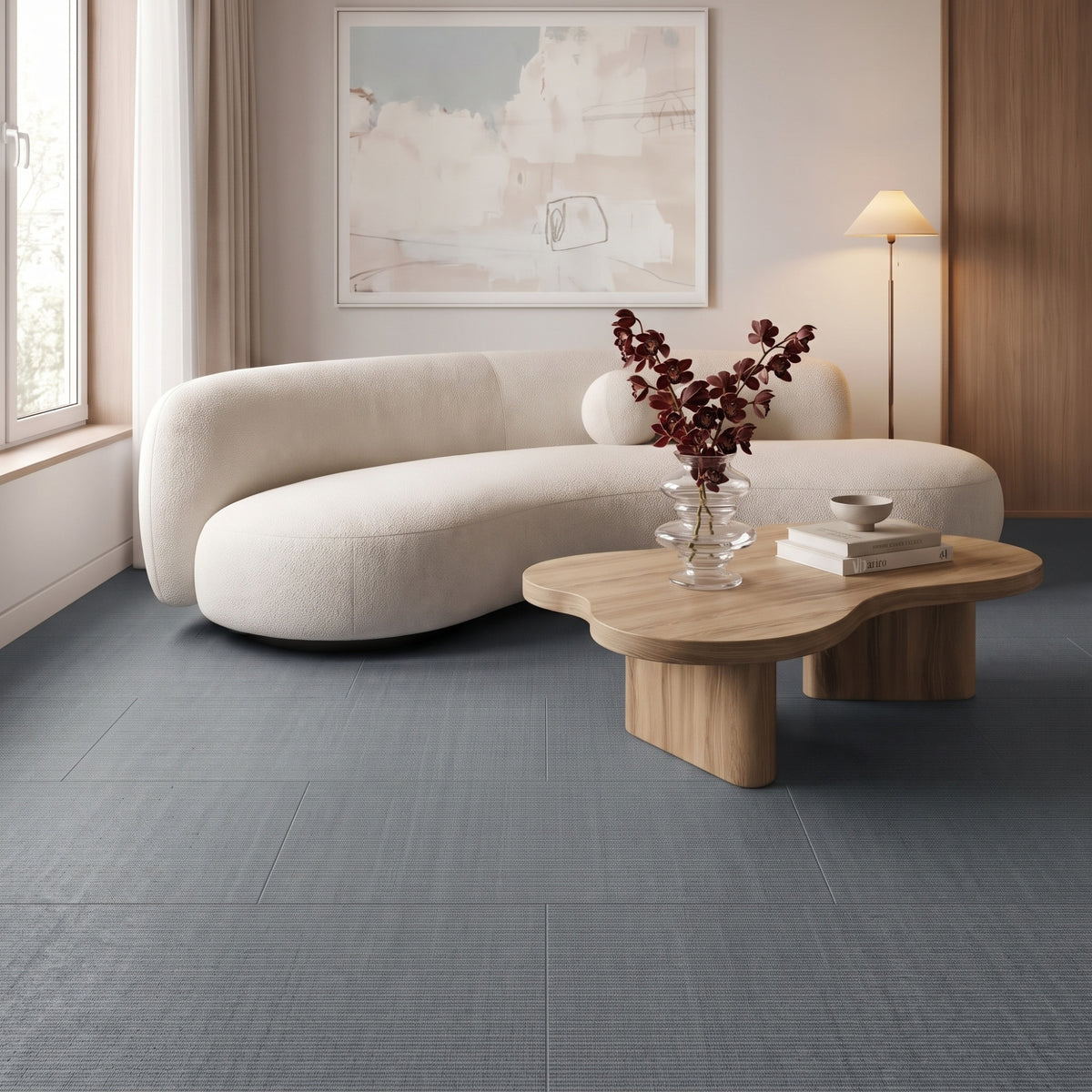 24" x 48" American Weave Matte Fabric Look Porcelain Floor and Wall Tile