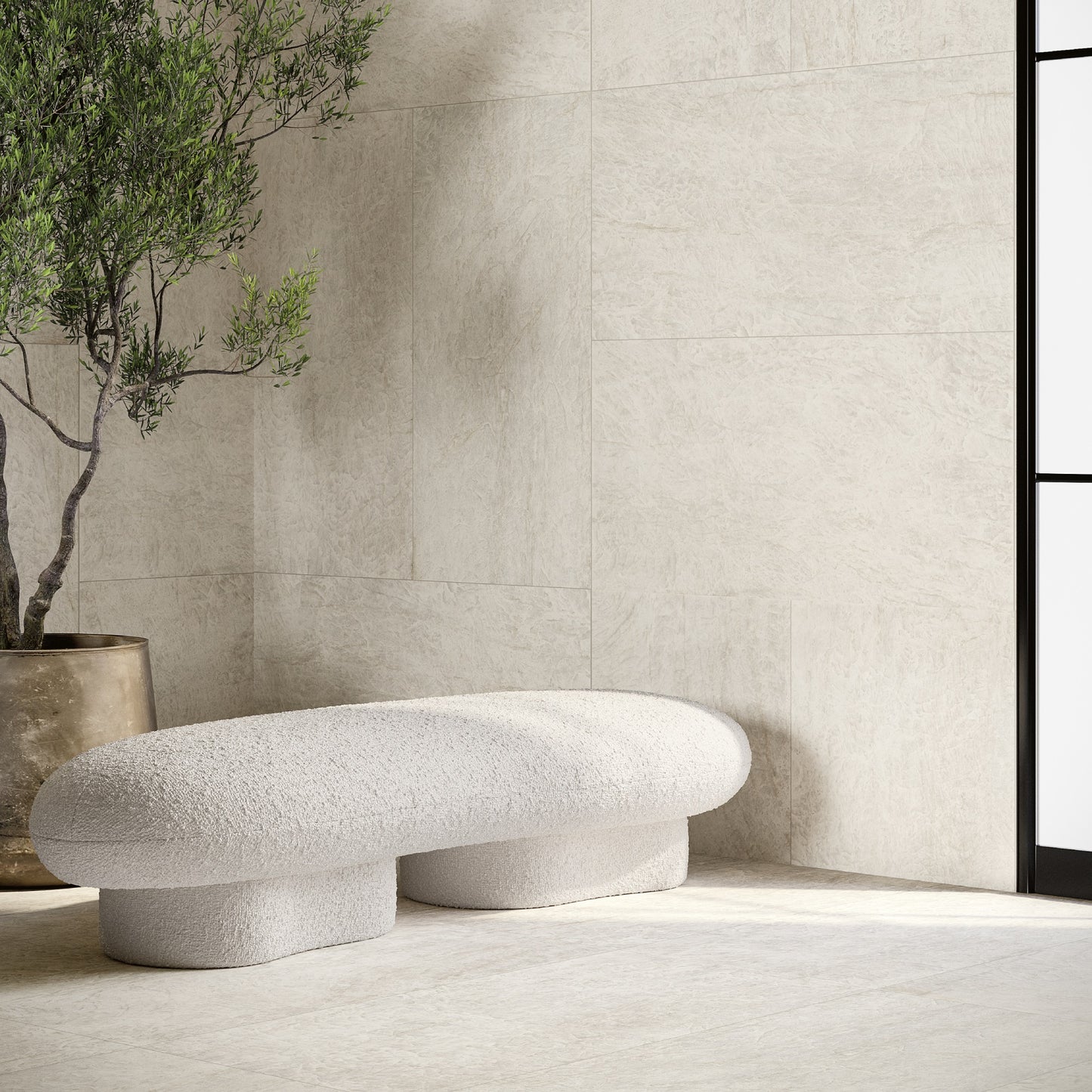 24" x 48" American Linora Matte Marble Look Porcelain Floor and Wall Tile