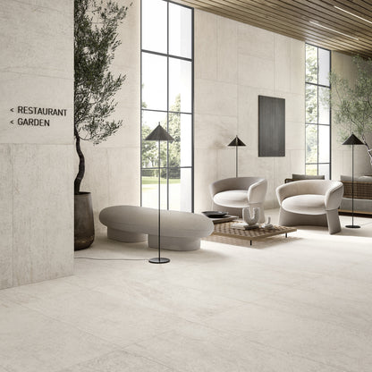24" x 48" American Linora Matte Marble Look Porcelain Floor and Wall Tile