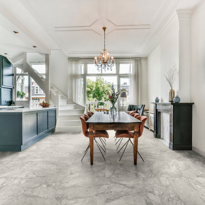 24" x 48" American Linora Matte Marble Look Porcelain Floor and Wall Tile
