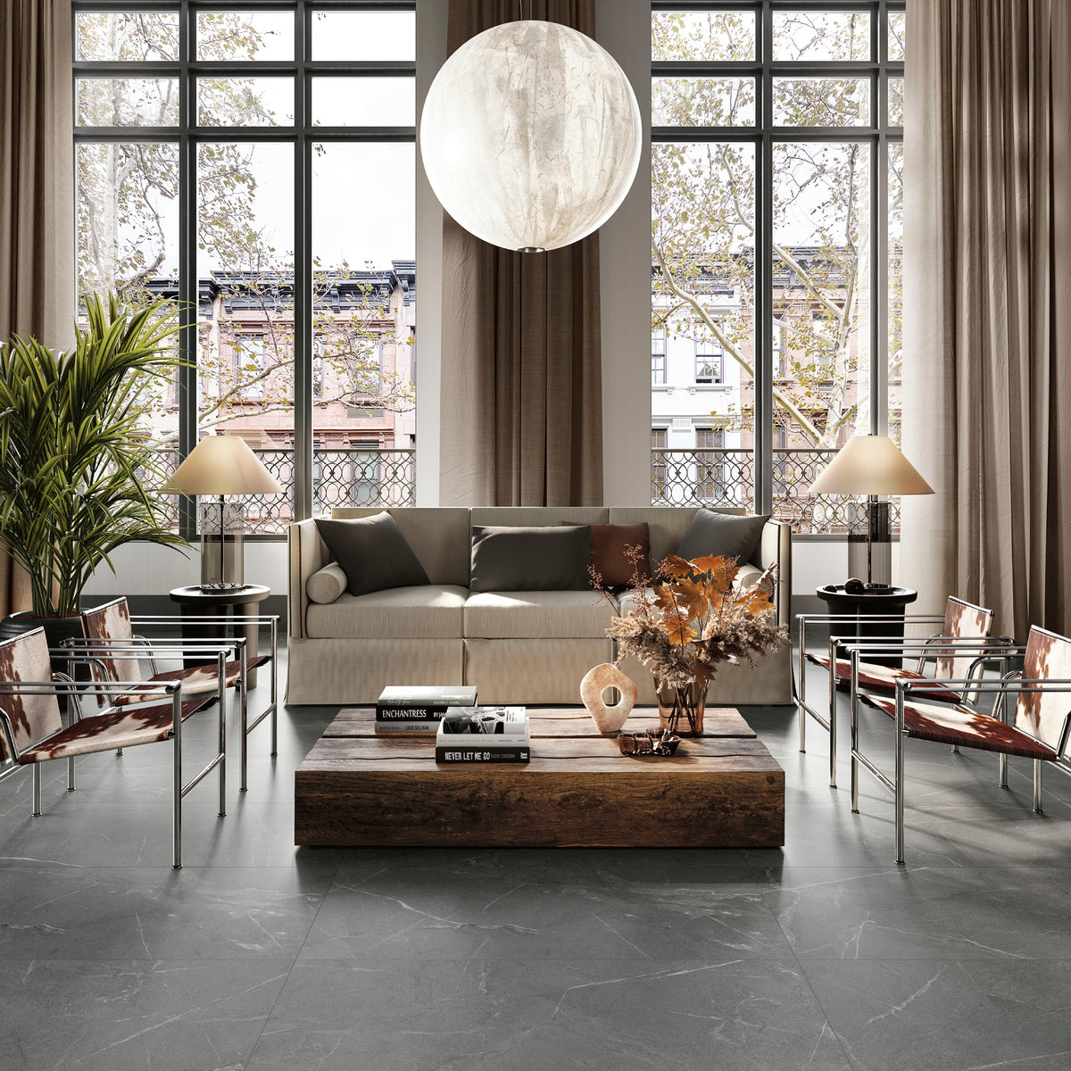 24" x 48" American Linora Matte Marble Look Porcelain Floor and Wall Tile