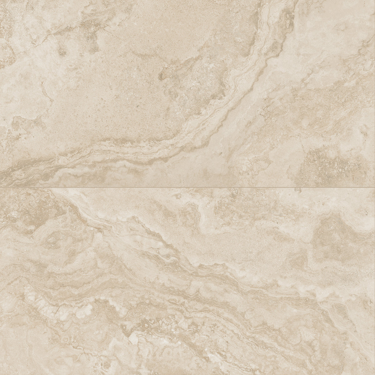 24" x 48" American Roma Matte Cross-cut Travertine Look Porcelain Floor and Wall Tile